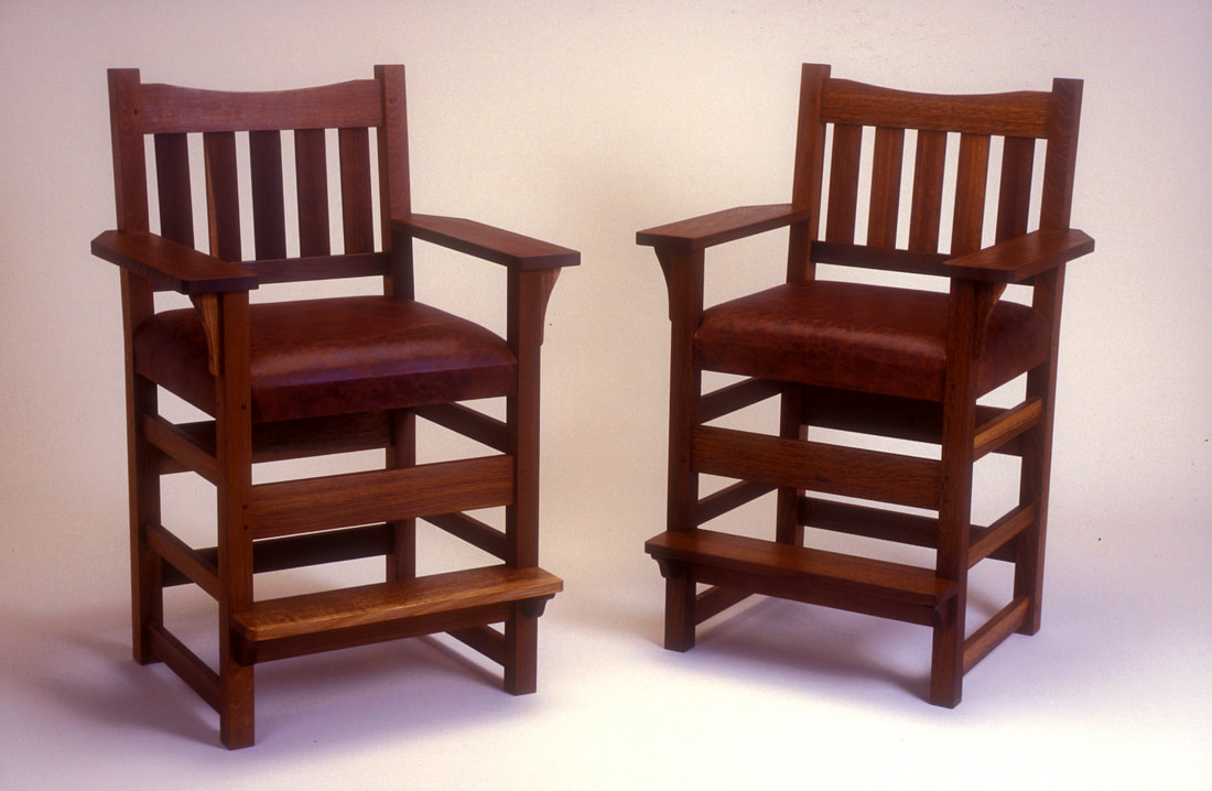 Stickley Style Wooden Chairs